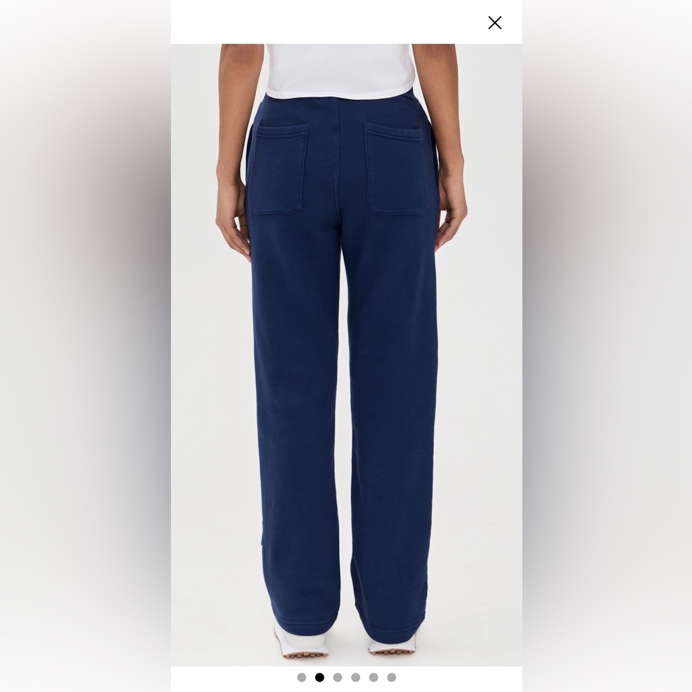 NWT Danzy Navy Straight Leg Pants sweatpants M - Picture 2 of 5